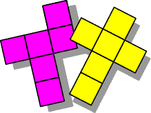 Nets of a cube + puzzle