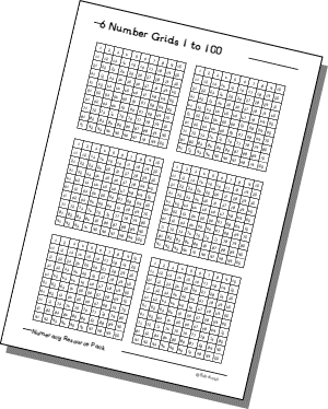 1 to 100 x 6 Grid